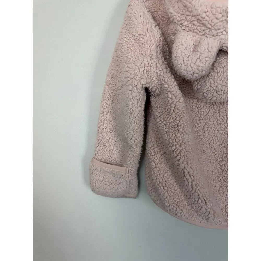 The North Face Baby Girls Hooded Campshire Bear Fleece Pink Jacket Size 12-18